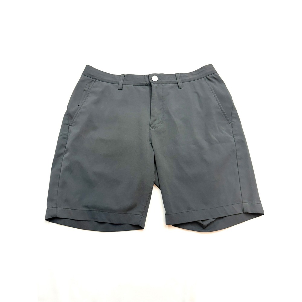 BONOBOS Mens 33 Gray Flat Front 8" Ventilated Golf Shorts N6